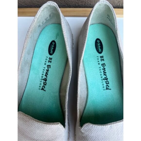 Dr Scholls Shoes Womens 10 M Find Me Slip On Espadrille Beige Fabric Perforated - Picture 2 of 9